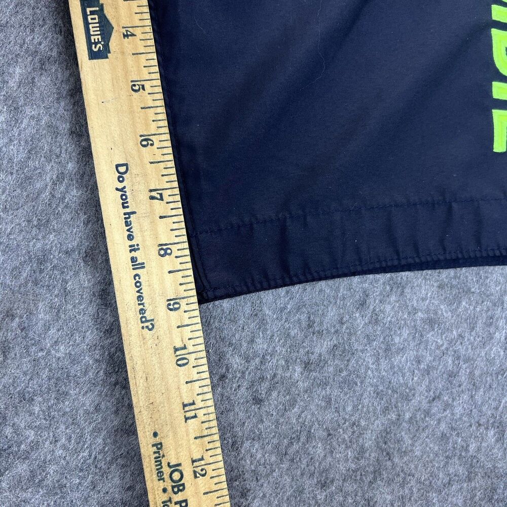 Abercrombie & Fitch Men's Board Shorts Swim Trunks Navy Blue Neon Green Y2K Sz M - Picture 9 of 9